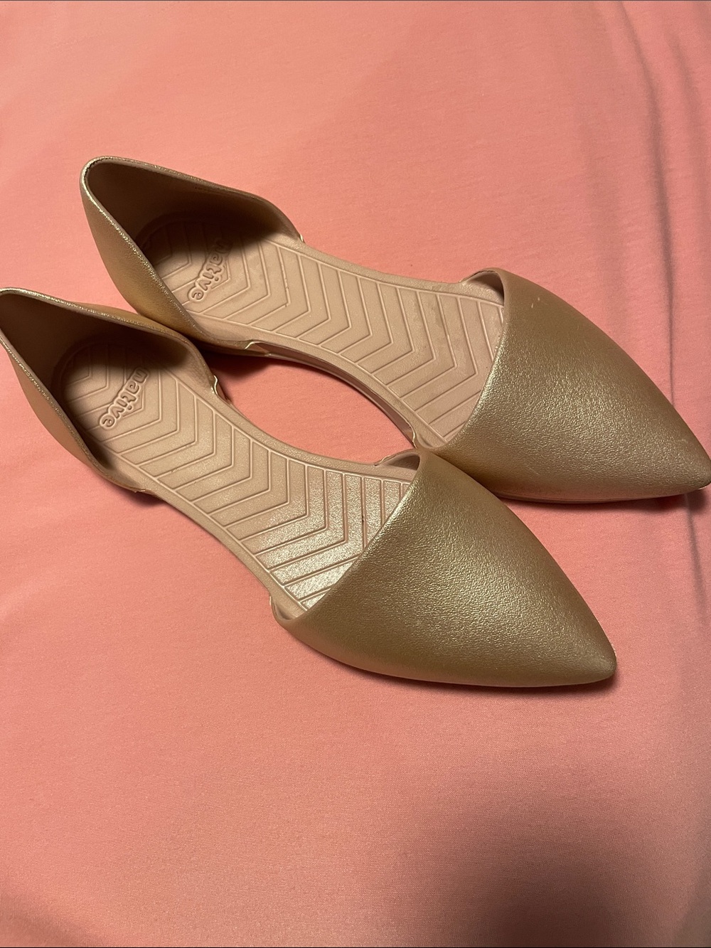 Native D'Orsay Pointed Flats in Beige